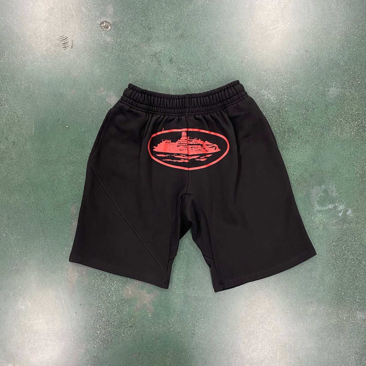 "Alcatraz" Shorts Red on Black