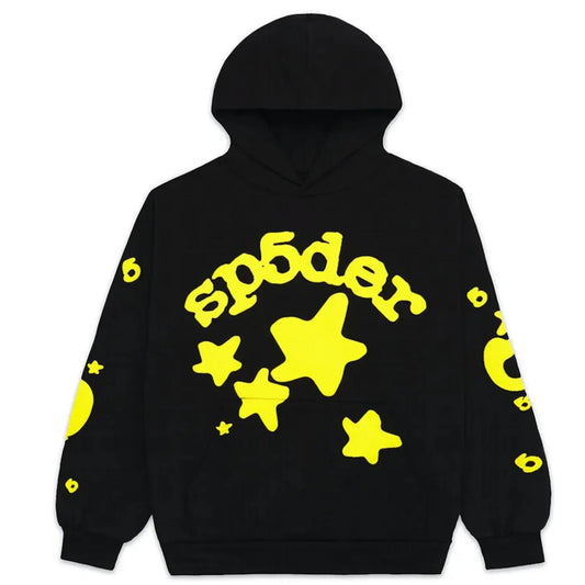 "Sp5der" Hoodie Black/Yellow