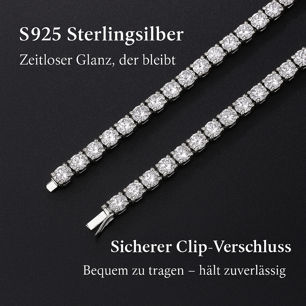 Éclat Élégance – Collier & Armband-Set aus Sterling Silber