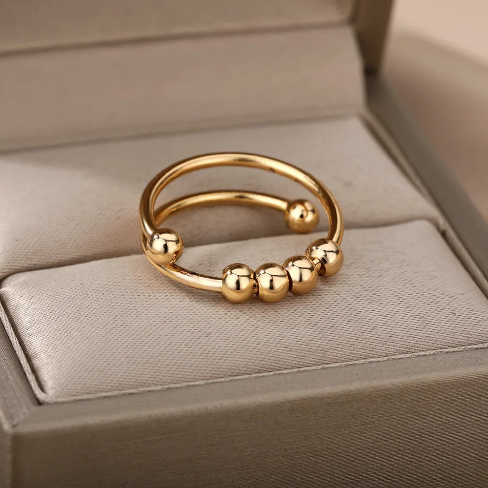 Éclat Sphère – Moderner Statement-Ring mit glänzender Kugelstruktur