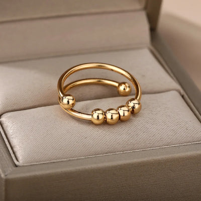 Éclat Sphère – Moderner Statement-Ring mit glänzender Kugelstruktur