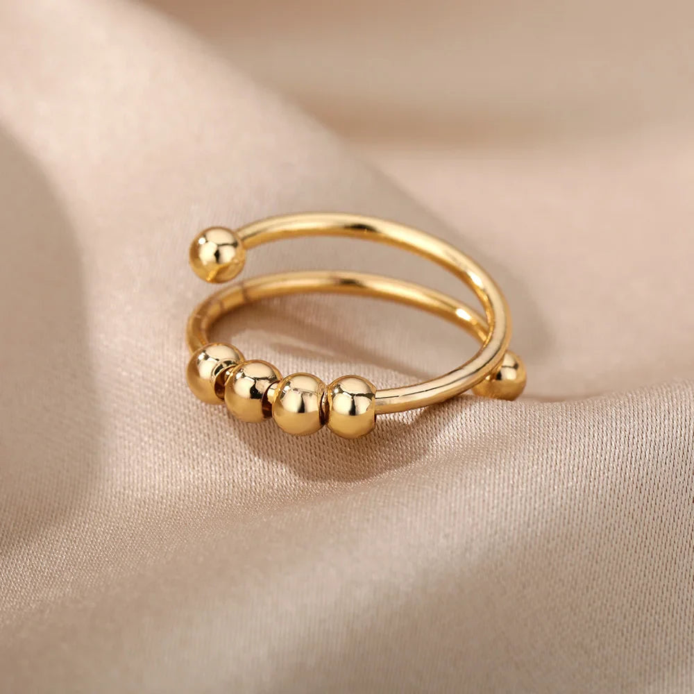 Éclat Sphère – Moderner Statement-Ring mit glänzender Kugelstruktur