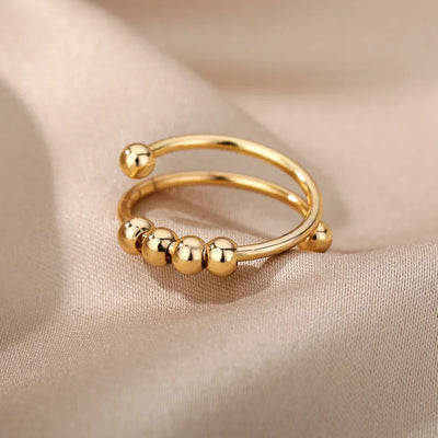 Éclat Sphère – Moderner Statement-Ring mit glänzender Kugelstruktur