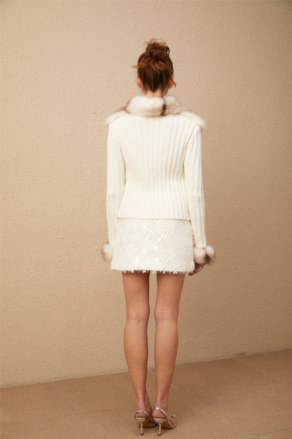Fur Cardigan