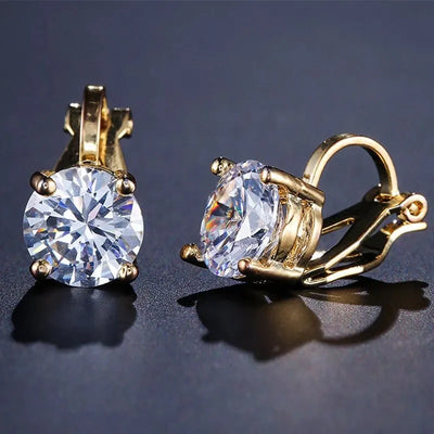 Lumière Dorée – Elegante Zirkonia-Ohrringe