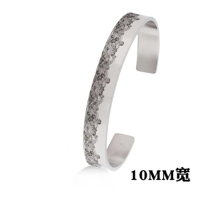 Minimalistisches Edelstahl-Manschettenarmband