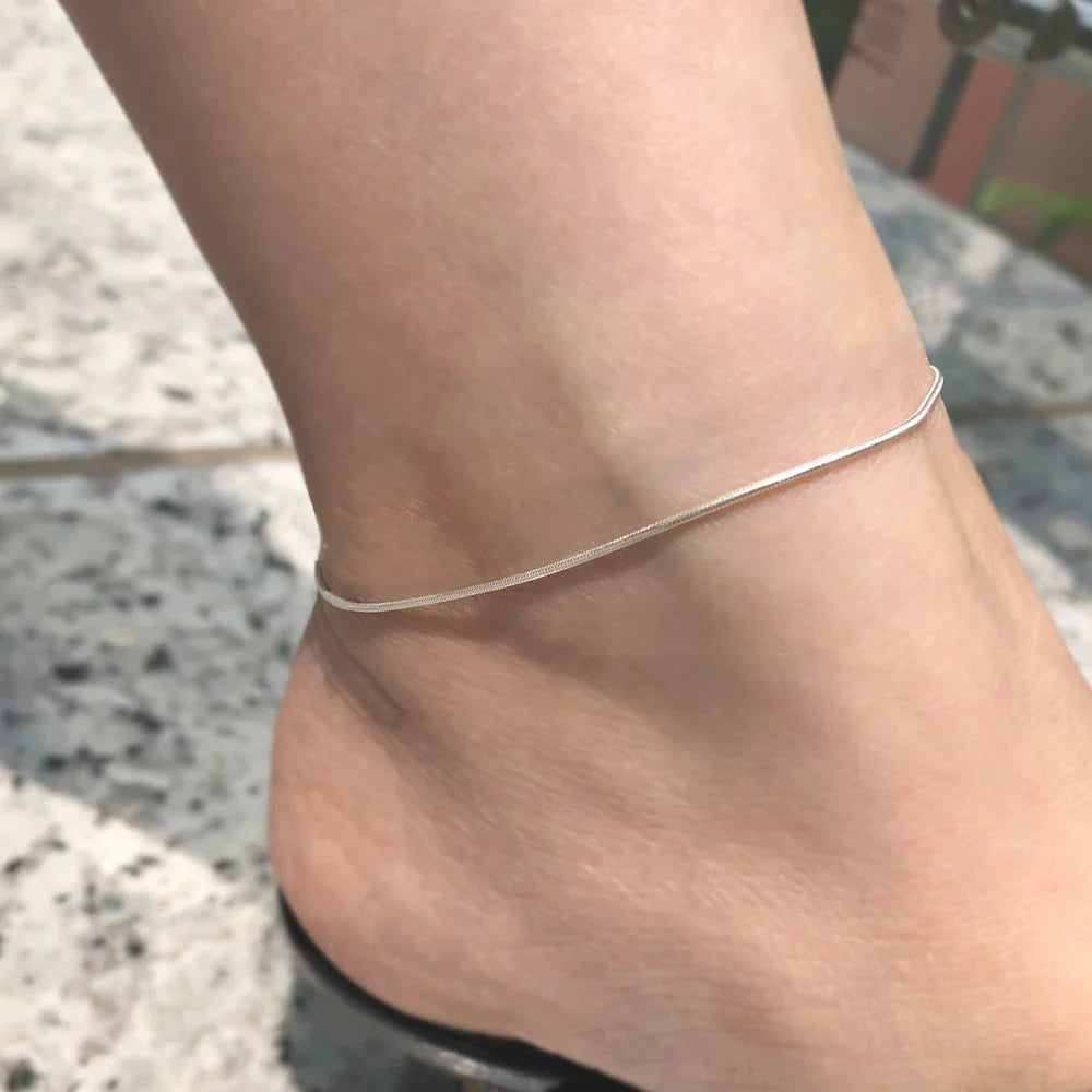 Linéa – Edelstahl Fußkette in Silber & Gold