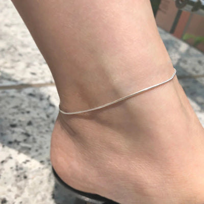 Linéa – Edelstahl Fußkette in Silber & Gold