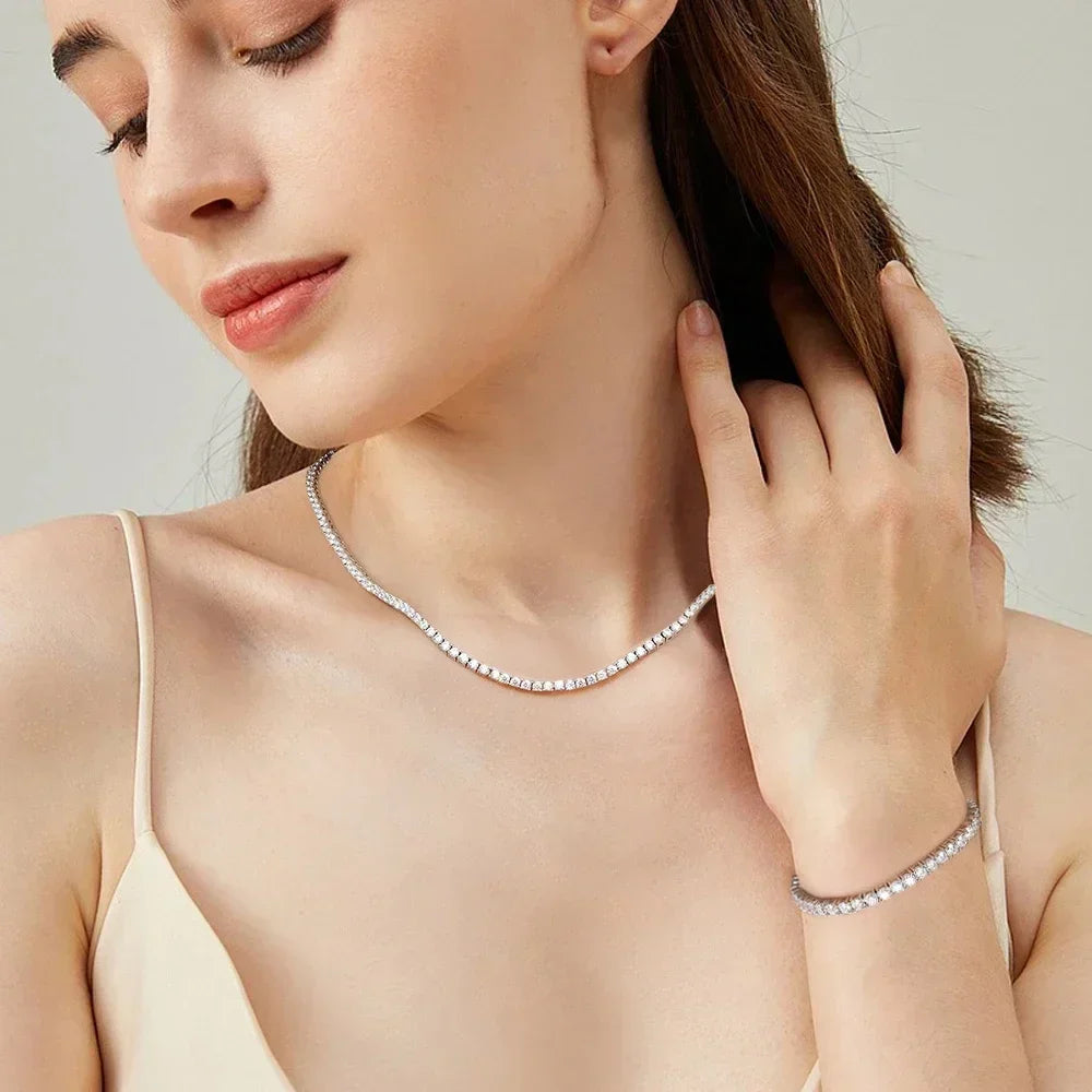 Éclat Élégance – Collier & Armband-Set aus Sterling Silber