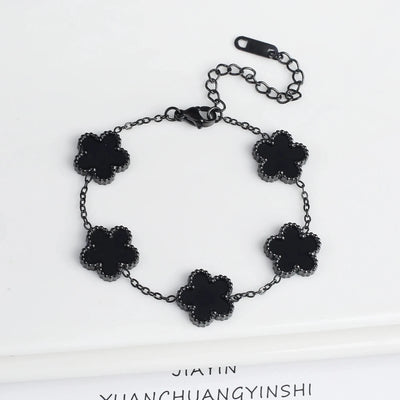 Fleur de Chance – Armband mit farbenfrohen Kleeblatt-Anhängern