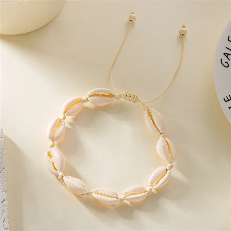 Ocean Spirit – Fußkette mit Kaurimuscheln