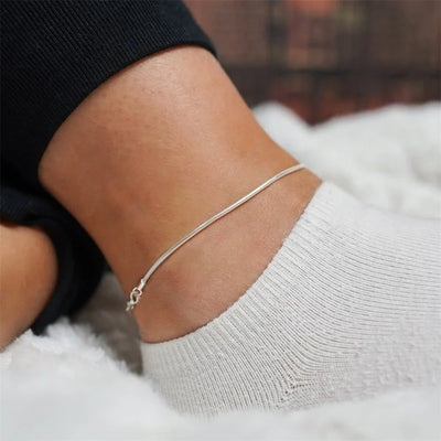 Linéa – Edelstahl Fußkette in Silber & Gold