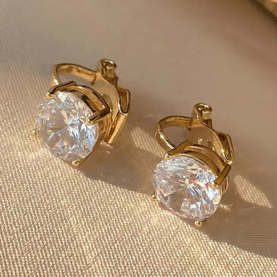 Lumière Dorée – Elegante Zirkonia-Ohrringe