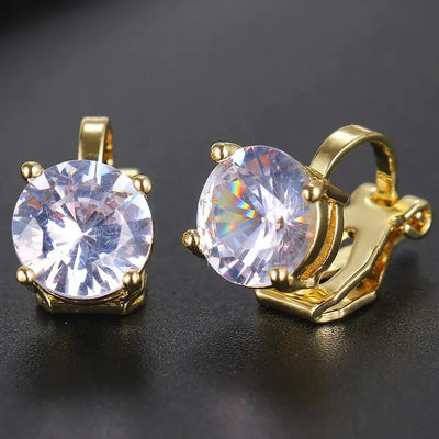 Lumière Dorée – Elegante Zirkonia-Ohrringe