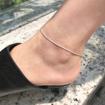 Linéa – Edelstahl Fußkette in Silber & Gold