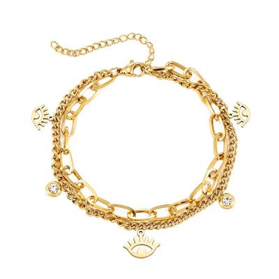 Oeil Doré – Doppellagiges Armband mit Schutzsymbolik