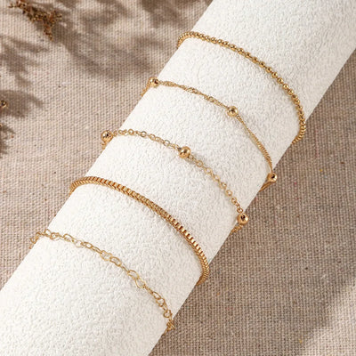 Golden Grace – 5-teiliges Armband-Set