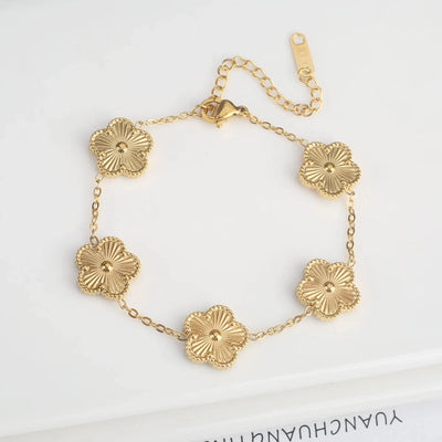 Fleur de Chance – Armband mit farbenfrohen Kleeblatt-Anhängern