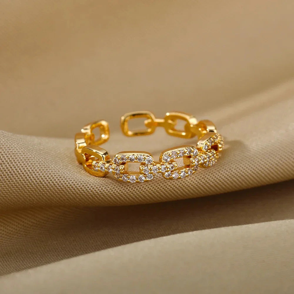 Lien Doré – Verstellbarer Ring im Kettendesign