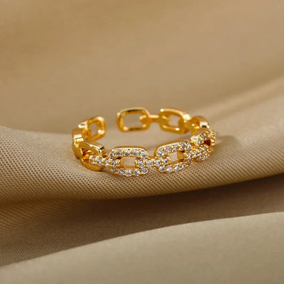 Lien Doré – Verstellbarer Ring im Kettendesign