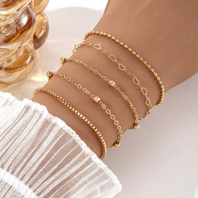 Golden Grace – 5-teiliges Armband-Set