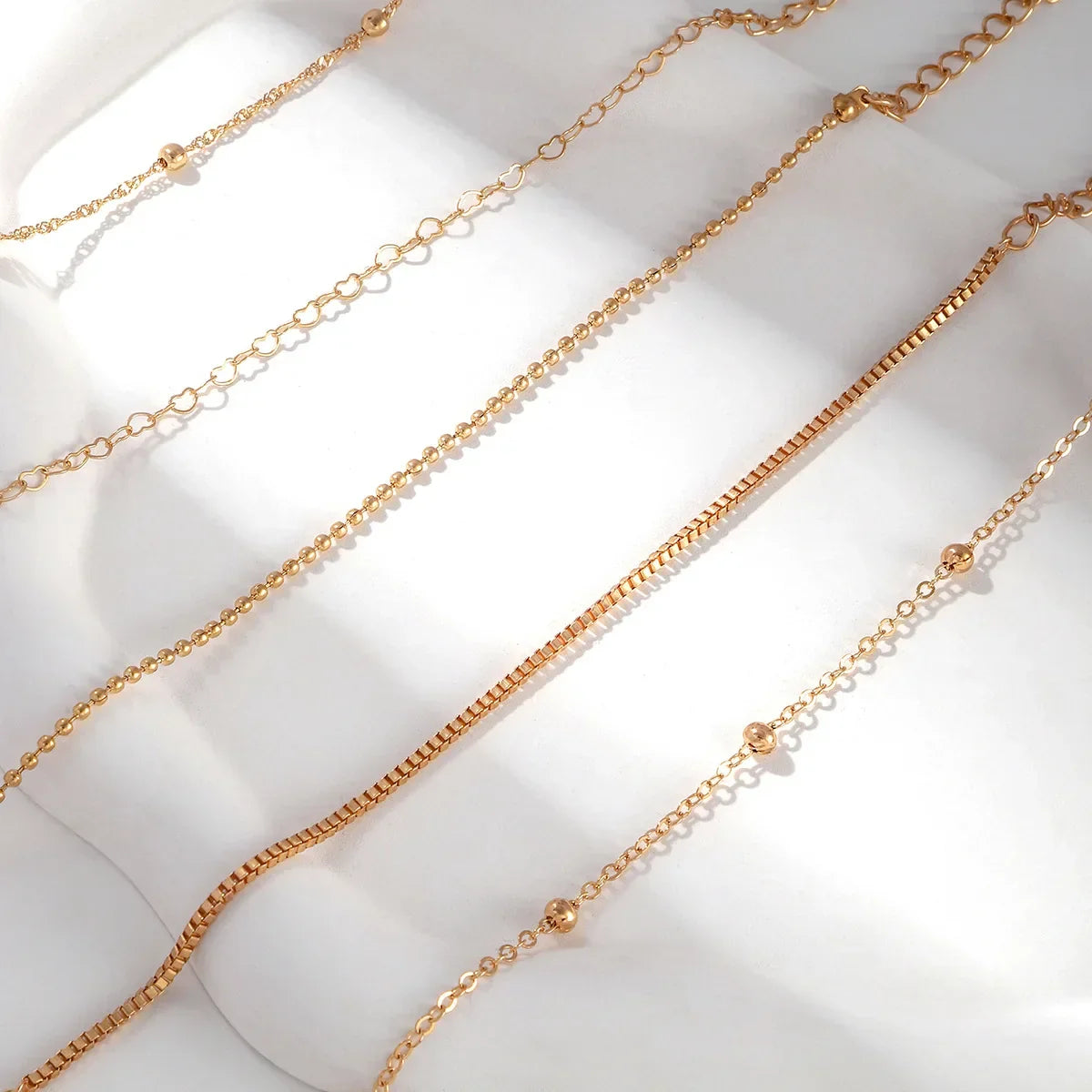 Golden Grace – 5-teiliges Armband-Set
