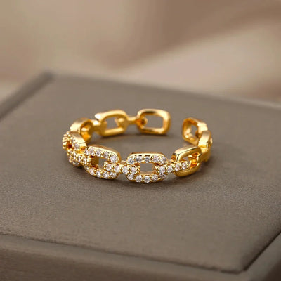 Lien Doré – Verstellbarer Ring im Kettendesign