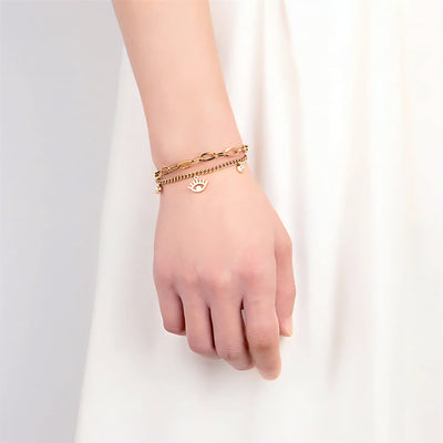 Oeil Doré – Doppellagiges Armband mit Schutzsymbolik