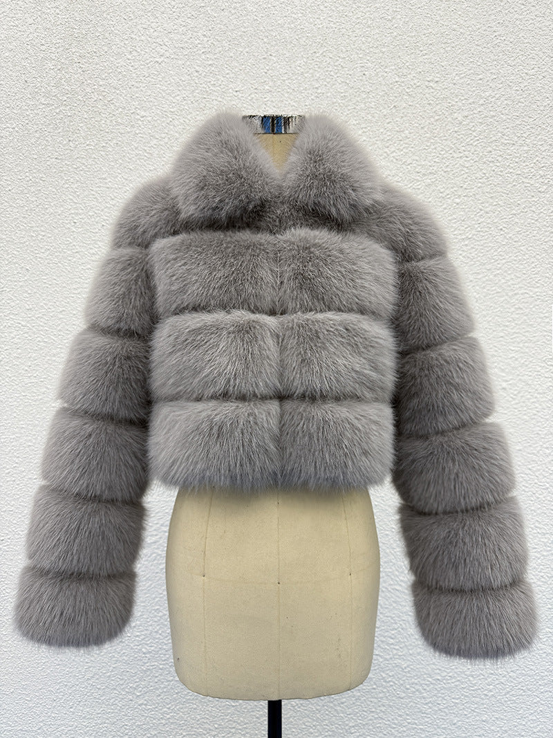 Élégance Fur Cropped Jacket