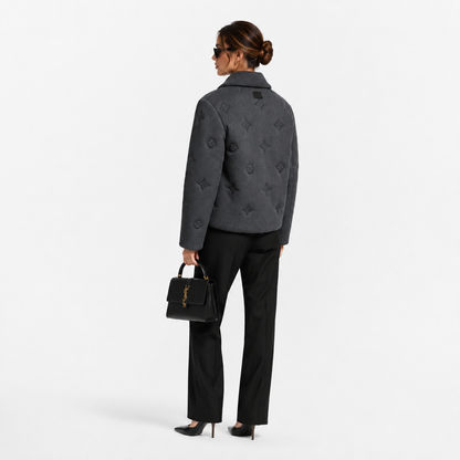 Mademoiselle LV Prestige – Dark Grey Monogram Coat