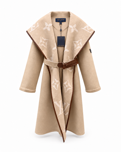 "LV" Couture Monogram Belted Coat