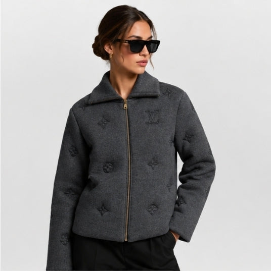 Mademoiselle LV Prestige – Dark Grey Monogram Coat
