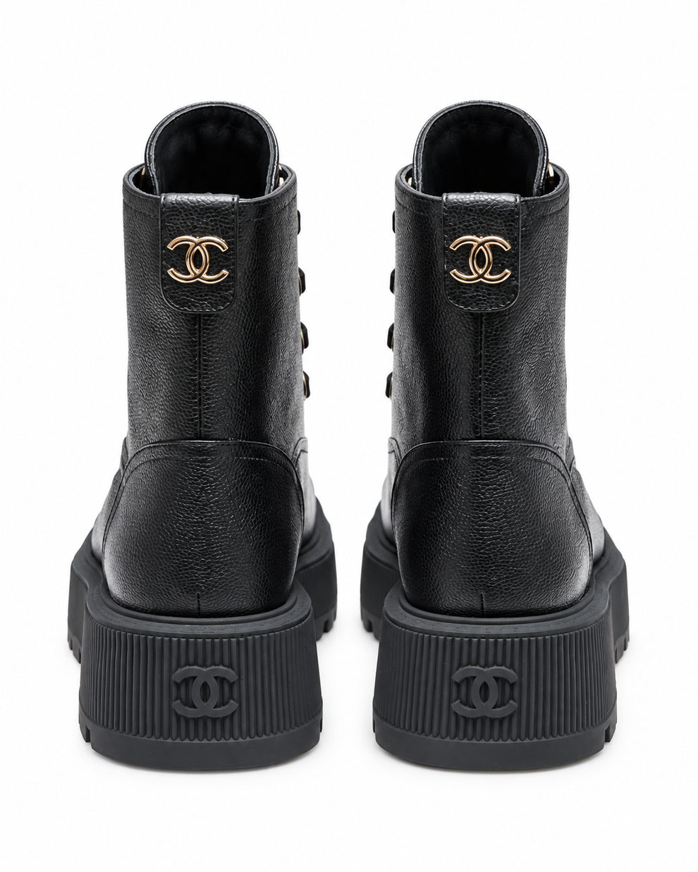„CC“ Lace-Up Platform Elegant Boots