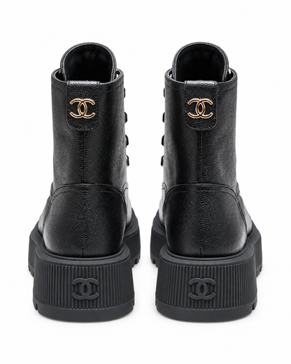 „CC“ Lace-Up Platform Elegant Boots