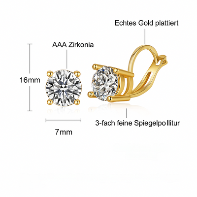 Lumière Dorée – Elegante Zirkonia-Ohrringe