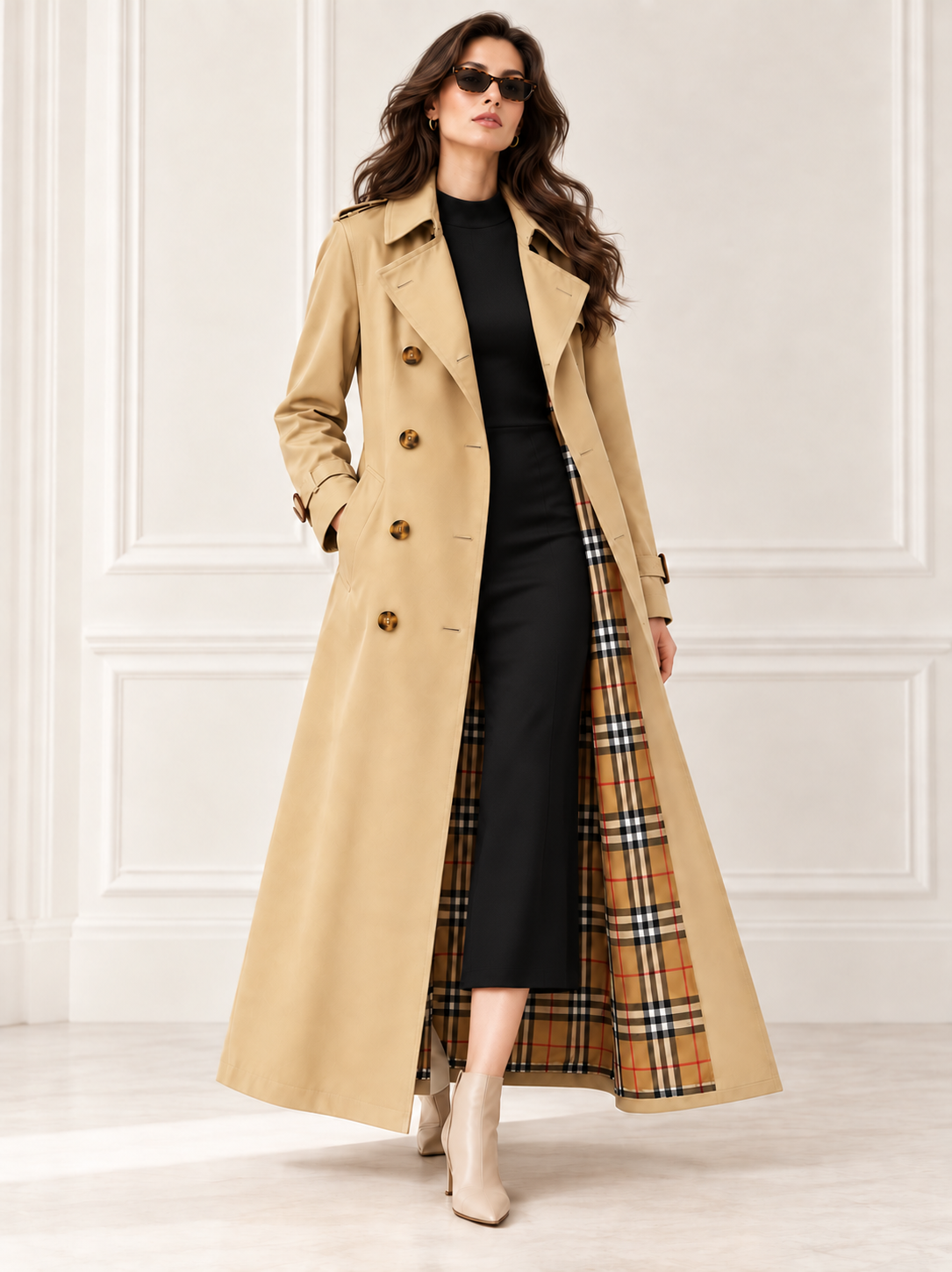 „BB“ Heritage Check Trench Coat