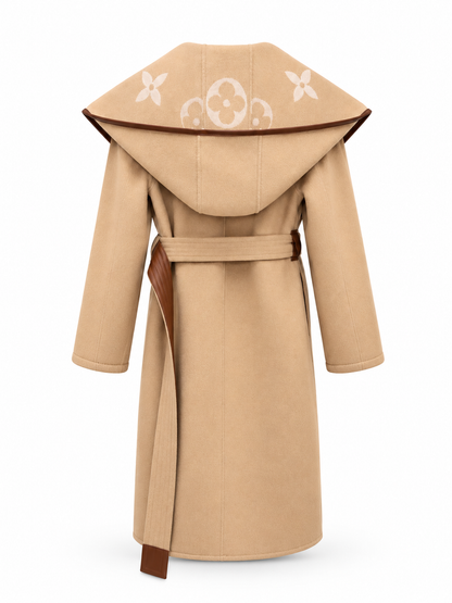 "LV" Couture Monogram Belted Coat