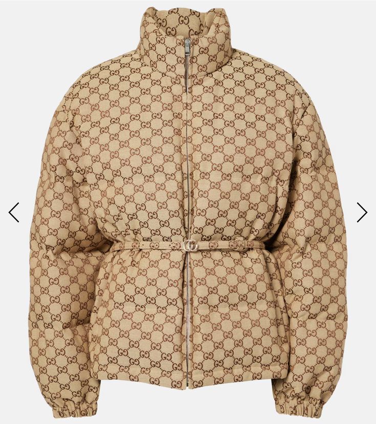 GG Monogram Belted Puffer Jacket