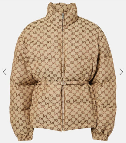 GG Monogram Belted Puffer Jacket