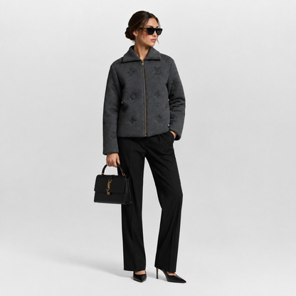 Mademoiselle LV Prestige – Dark Grey Monogram Coat